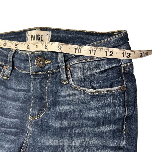 Paige Verdugo Ankle Cropped Raw Step Hem Jeans Sz 25 - Picture 13 of 15
